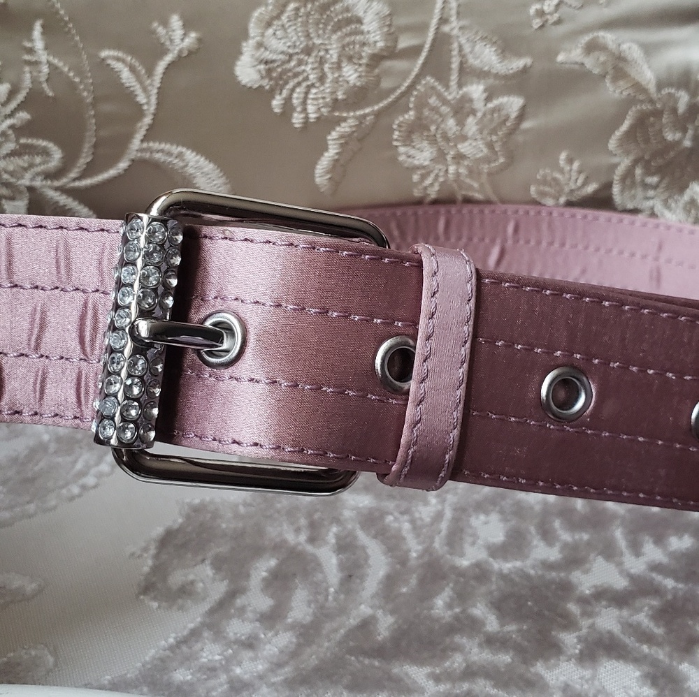 Satin Rhinestone Belt - Picture 6 of 8